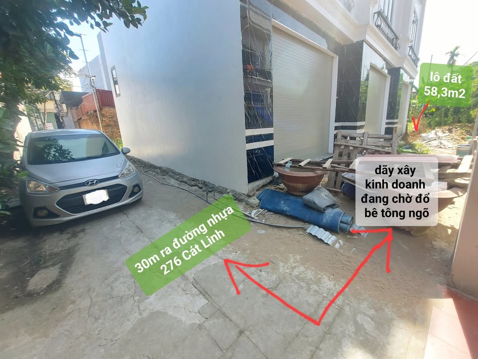 Đất ngõ 276 Cát Linh, Hải An 58.3m² giá 1.63 tỷ - Ô tô vào tận nơi!