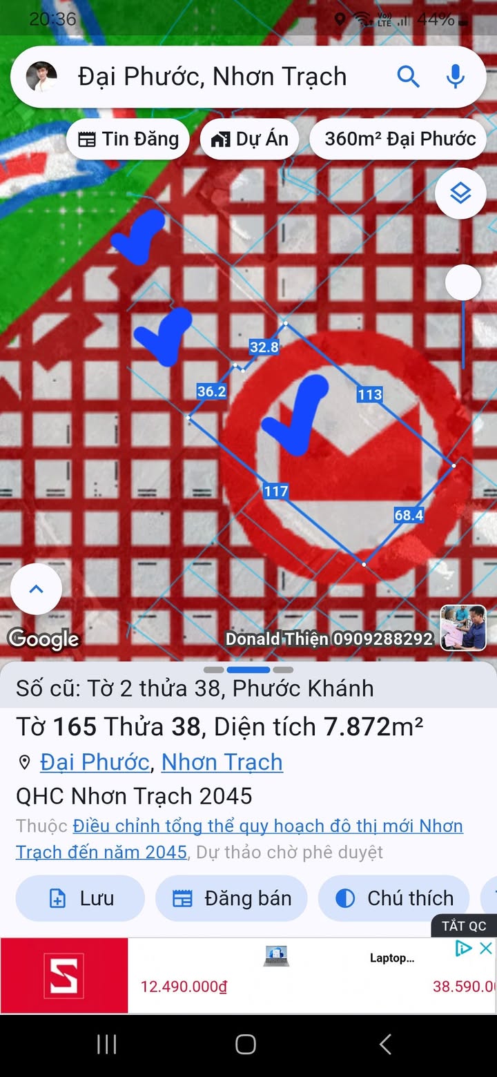 Đất nền Phước Khánh Nhơn Trạch 1000m² giá 1 tỷ - Đường ô tô vào tận nơi!