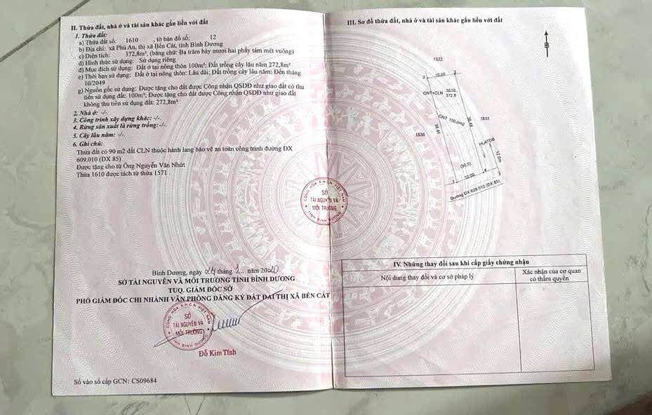 Đất Phú An Bến Cát 340m² giá 2.3 tỷ - Đầu tư sinh lời ngay!