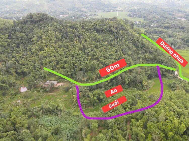 Đất nghỉ dưỡng Bao La, Mai Châu 1800m² giá 390 triệu - View cánh đồng tuyệt đẹp!