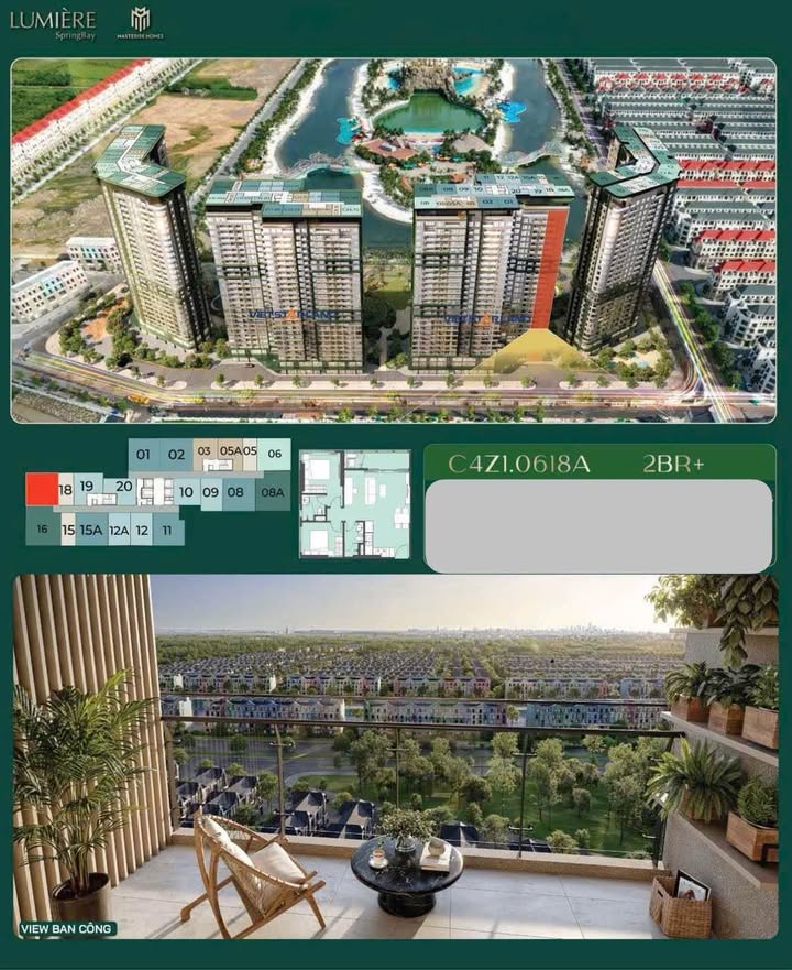 Căn hộ 2PN 67.9m² tại LUMIERE SPRINGBAY Hưng Yên - Giá chỉ 5.98 tỷ!