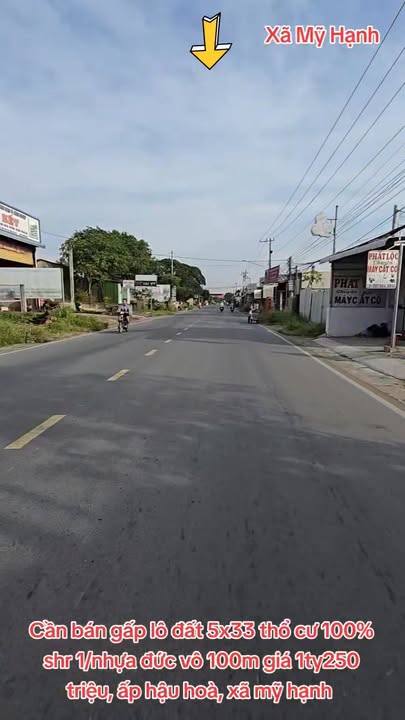 Đất thổ cư 165m² tại Nhơn Hòa, Đức Hòa - Giá 1.25 tỷ - Sổ hồng chính chủ!