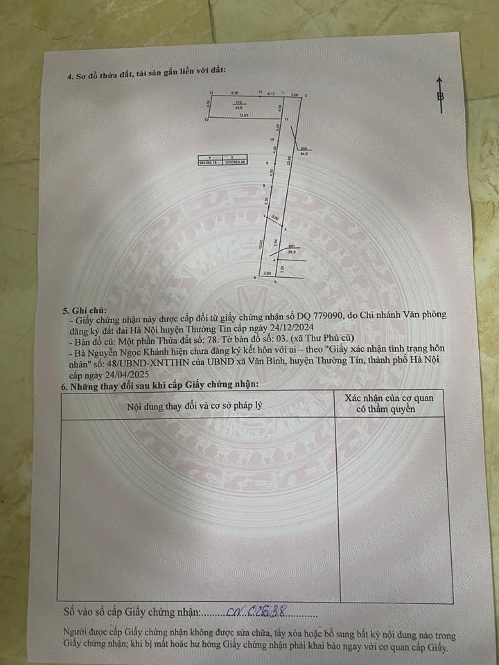 Đất Thư Phú Thường Tín 49,6m² giá 2,1 tỷ - Pháp lý rõ ràng, sổ đỏ chính chủ