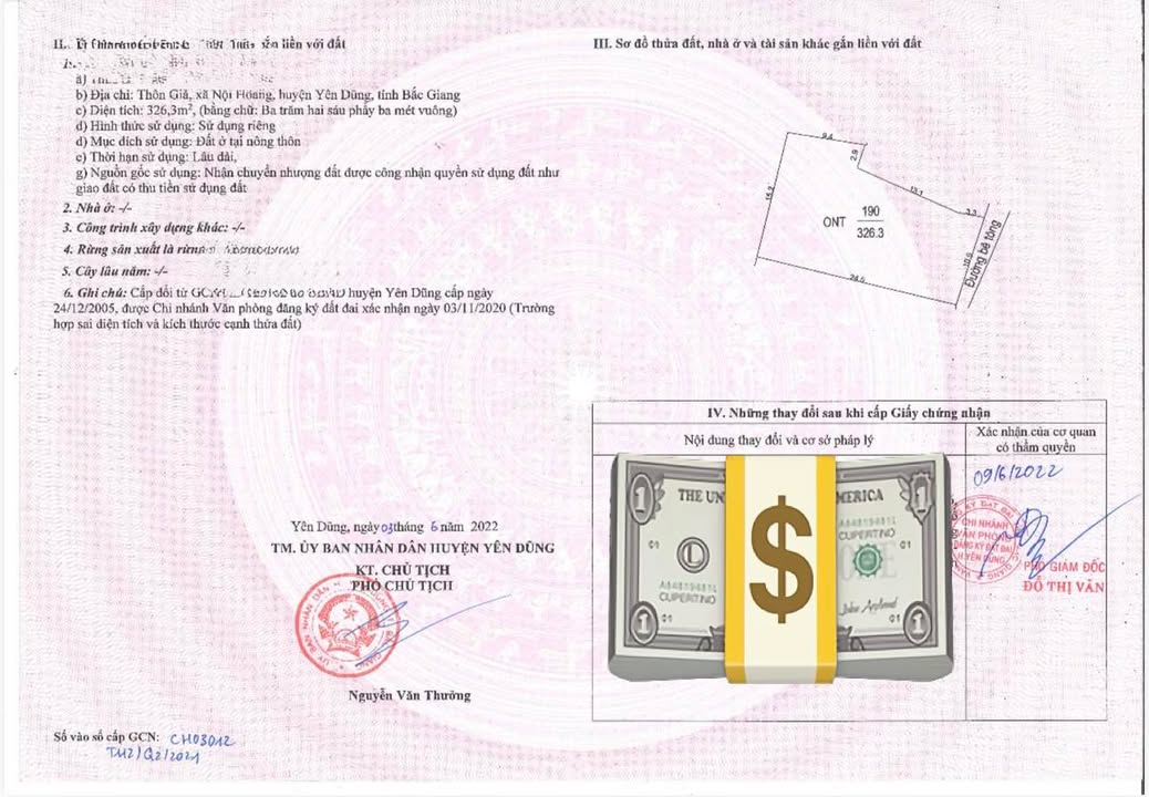 Đất nền Nội Hoàng Yên Dũng 326,3m² - Tiềm năng xây nhà trọ và biệt thự nghỉ dưỡng!