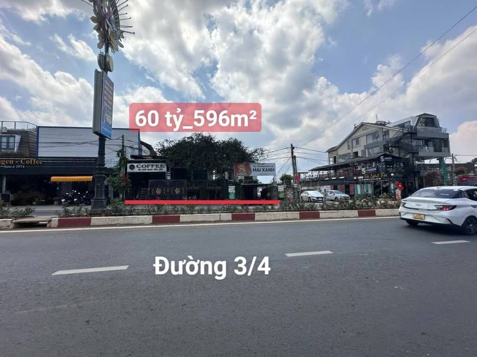 Bất động sản mặt tiền đường 3/4 Đà Lạt 596m² giá 60 tỷ - Cơ hội đầu tư hiếm có!