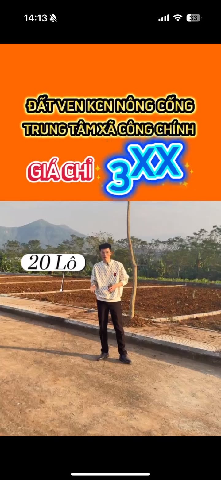 Đất nền Công Chính, Nông Cống 200m² chỉ 300 triệu - Đầu tư sinh lời nhanh!