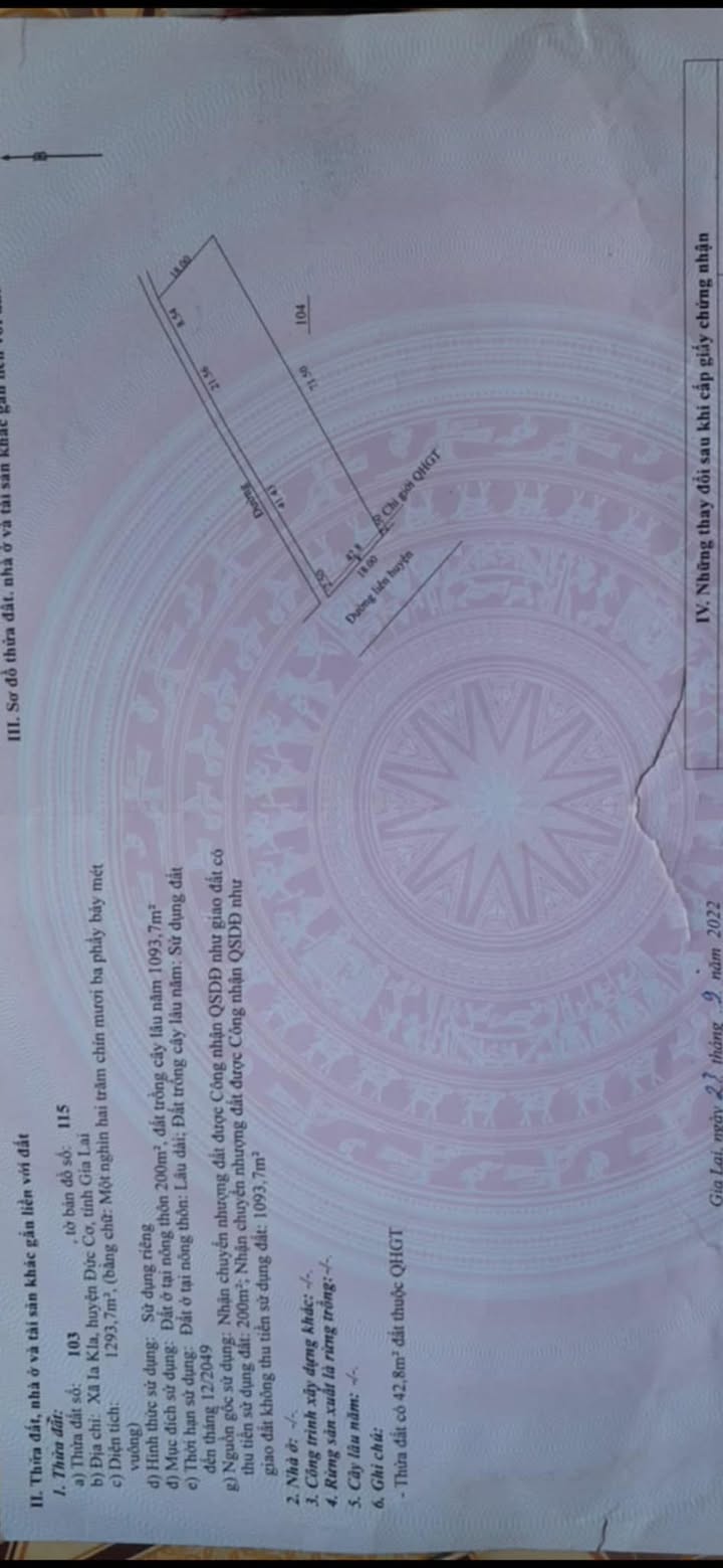 Đất thổ cư 2 mặt tiền tại xã Ia Kla, huyện Đức Cơ, 4900m² - Đầu tư sinh lời ngay!