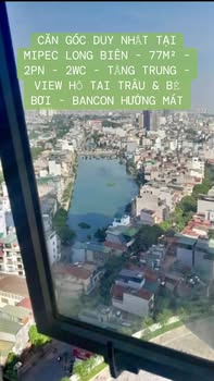 Căn hộ Mipec Long Biên 77m² giá 7.1 tỷ - Căn góc duy nhất với view hồ tuyệt đẹp!