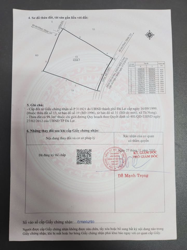 Đất nền Cam Ly Đà Lạt 6200m² giá 62 tỷ - Đầu tư sinh lời hấp dẫn!