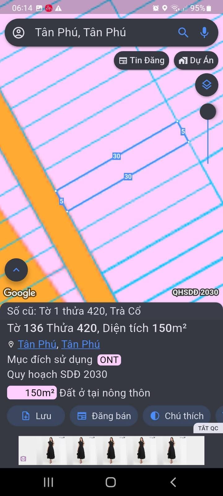 Đất thổ cư Tân Phú Garden 150m² giá 650 triệu - Sổ đỏ chính chủ, vị trí đẹp!