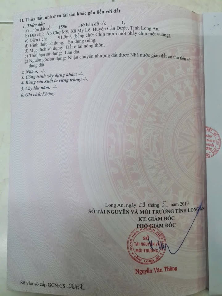 Đất thổ cư 91,9m² tại Mỹ Lệ - Giá 860 triệu - Cơ hội đầu tư lý tưởng!