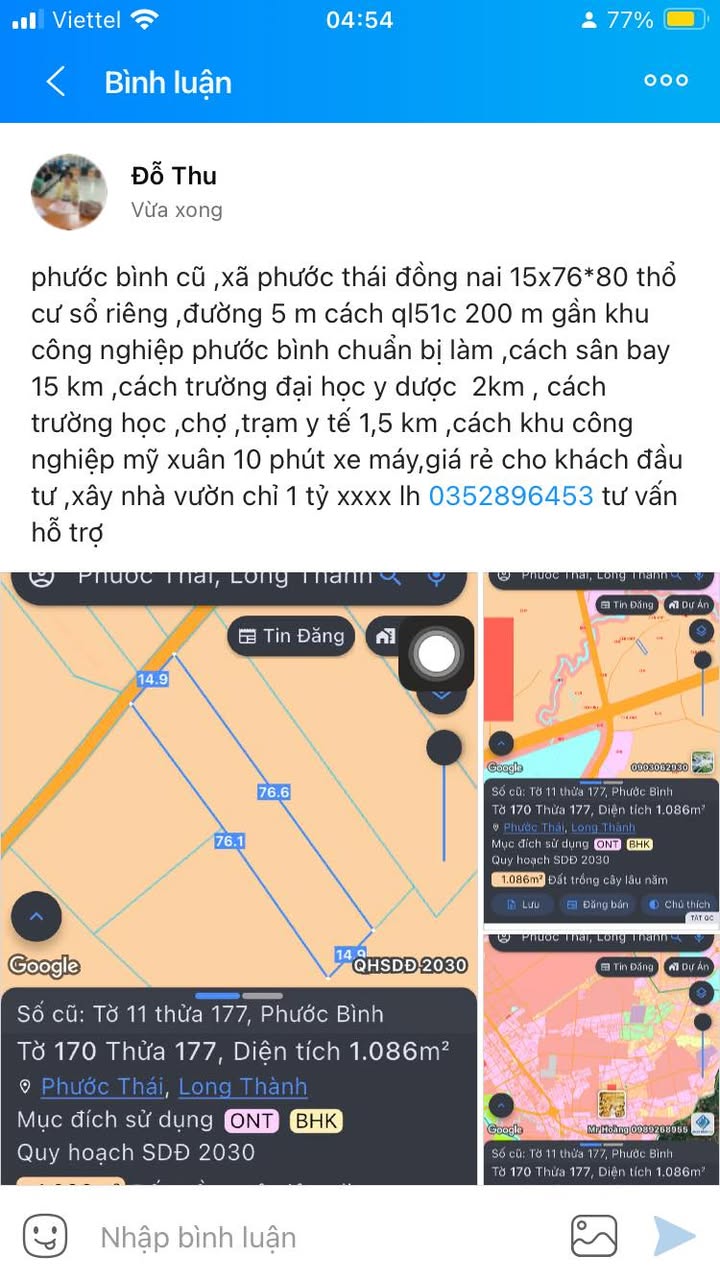 Đất nền Phước Thái, Long Thành 1140m² giá 1 tỷ - Đầu tư lý tưởng!