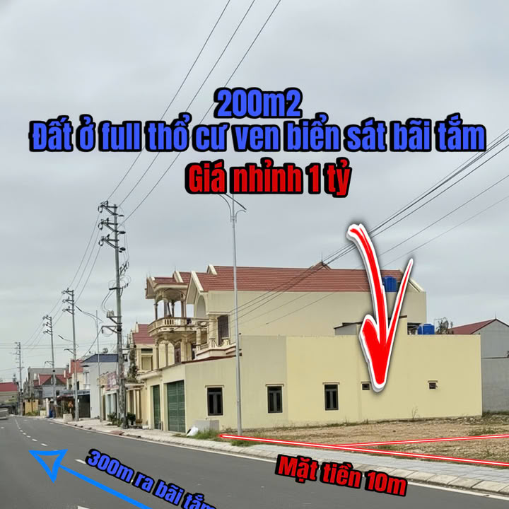 Đất ven biển Quất Lâm Nam Định 200m² giá 1 tỷ - Cơ hội đầu tư hấp dẫn!