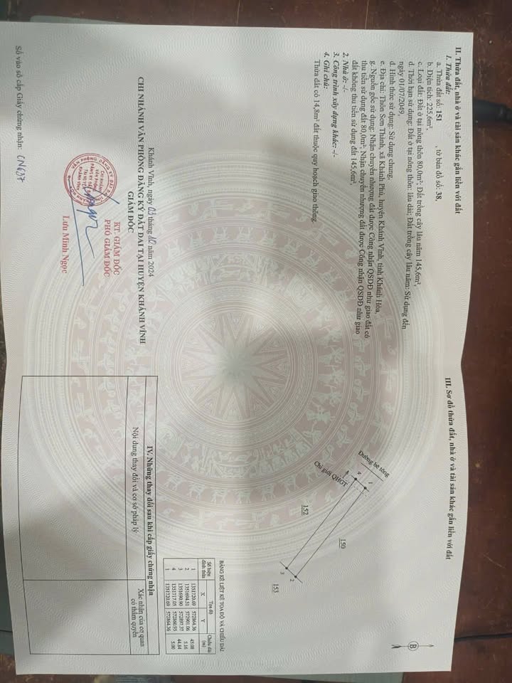 Đất thổ cư Khánh Phú, Khánh Vĩnh 225m² chỉ 400 triệu - Cơ hội đầu tư tốt!