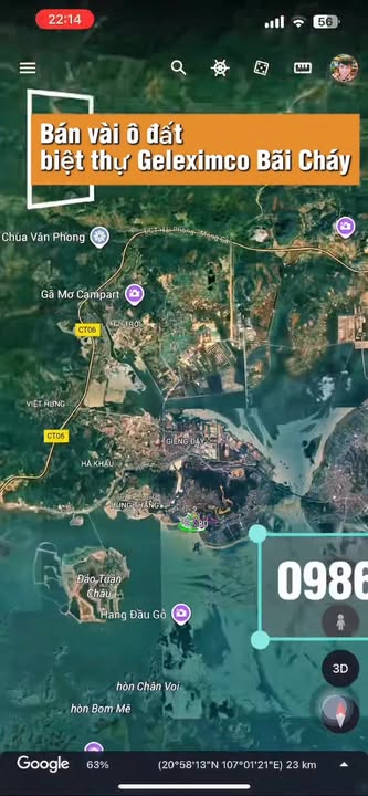 Đất biệt thự Geleximco Bãi Cháy 277m² giá 71 triệu - Sổ đỏ chính chủ!