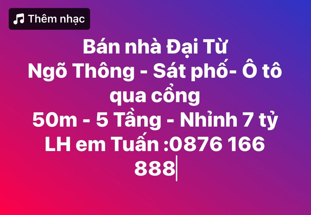Nhà phố Đại Từ, Hoàng Mai 50m² giá 7 tỷ - Ô tô vào tận nơi!