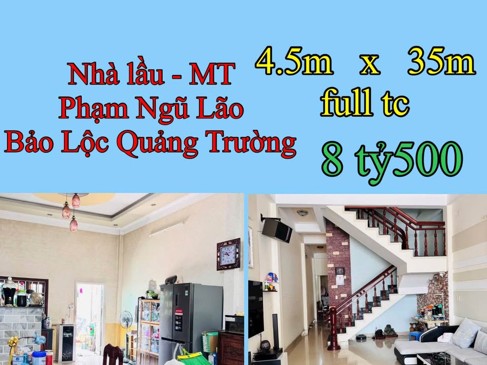 Nhà Lầu mặt tiền Phạm Ngũ Lão Bảo Lộc 157.5m² giá 8.5 tỷ - Vị trí đẹp kinh doanh!