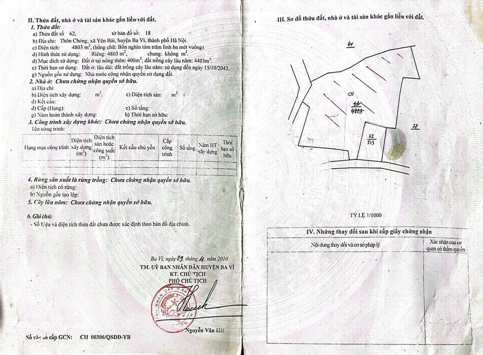 Đất nền Yên Bài, Ba Vì 513m² giá 7 tỷ - Đầu tư sinh lời tuyệt vời!