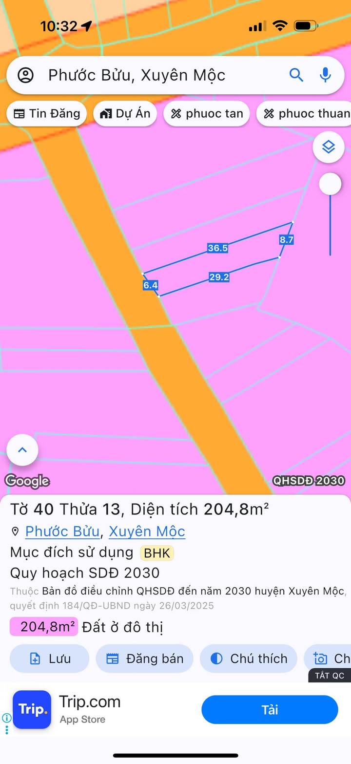 Đất mặt tiền khu phố Phước Lộc, xã Phước Bửu, 2460m² giá 2 tỷ - Cơ hội đầu tư sinh lời!