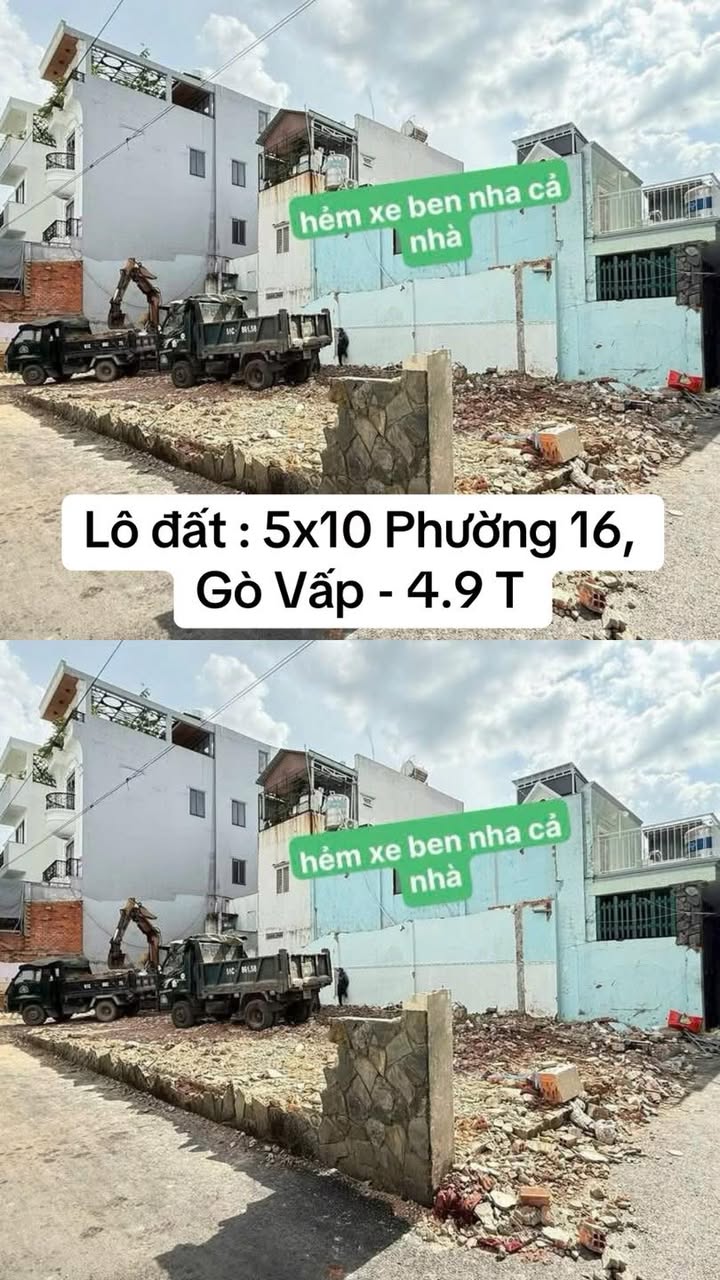 Đất nền Gò Vấp 50m² giá 4.9 tỷ - Cơ hội đầu tư tuyệt vời!