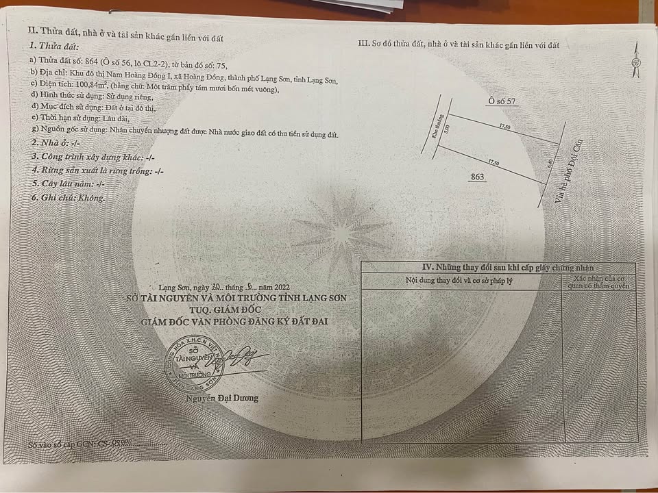 Đất nền KĐT Nam Hoàng Đồng 100.84m² giá 3,1 tỷ - Sổ đỏ chính chủ, vị trí đắc địa!