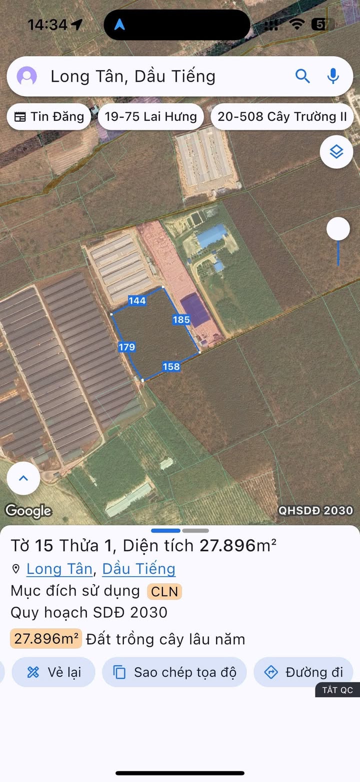 Đất sản xuất phi nông nghiệp 2,7ha tại Ấp Bờ Cang, Dầu Tiếng - Giá chỉ 6,7 tỷ/ha!