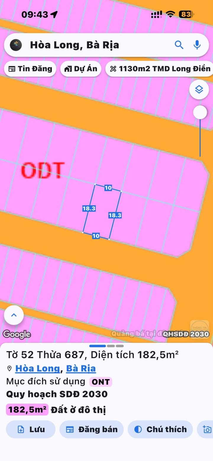 Đất biệt thự Lan Anh 2, Tam Long, Bà Rịa - Vũng Tàu, 180m², chỉ 2.1 tỷ - Cơ hội đầu tư tuyệt vời!