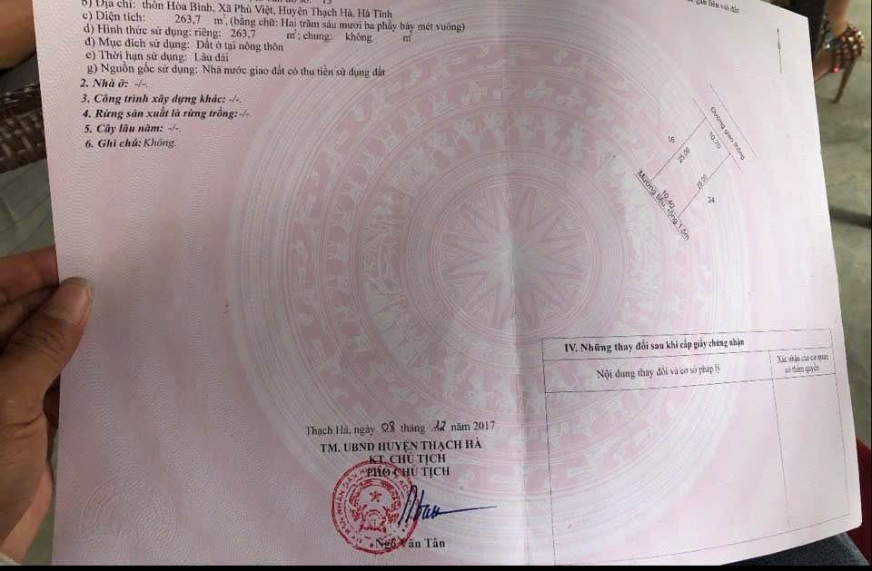 Đất nền thổ cư xã Việt Tiến 267,7m² - Gần cổng chính VSIP chỉ 100m!