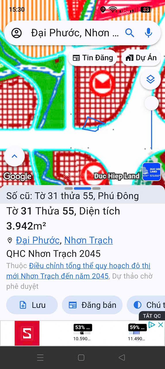 Đất vị trí siêu VIP Đại Phước, Nhơn Trạch 3900m² giá chỉ 3.8 triệu/m² - Cần bán gấp!