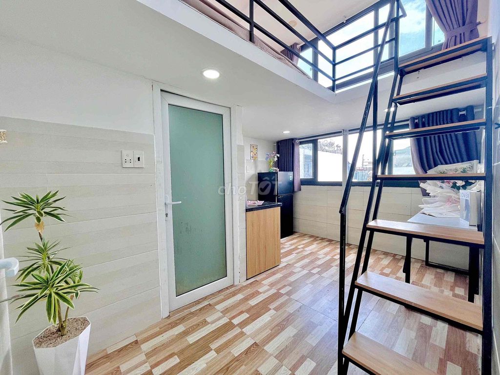 Chung cư mini mặt tiền Âu Dương Lân Quận 5, 25m² giá 4.9 triệu - Full nội thất tiện nghi!