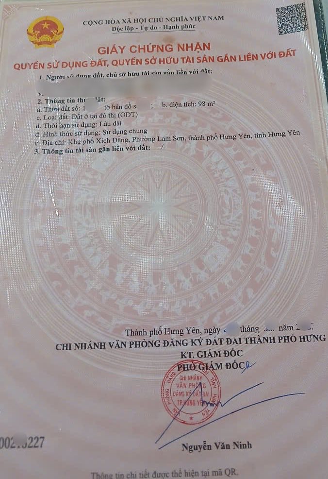 Lô đất Xích Đằng, Lam Sơn 98m² giá 2.1 tỷ - Khu dân cư sầm uất!