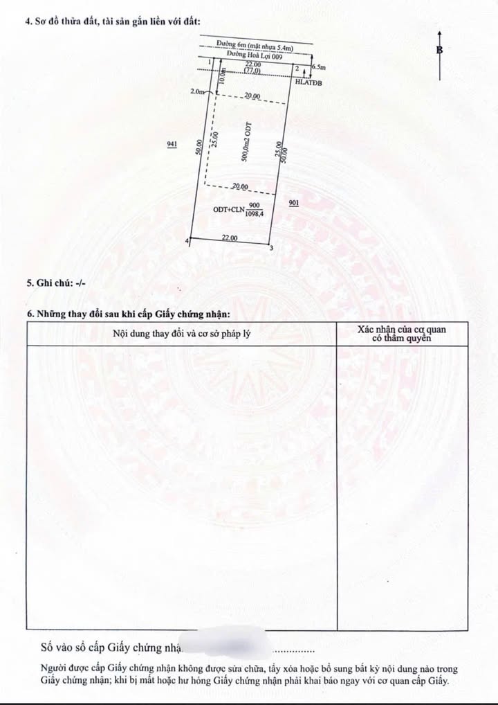 Đất nền Hòa Lợi 009 Bến Cát 1100m² - Cơ hội đầu tư hấp dẫn!