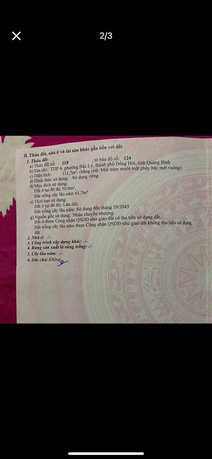 Đất nền ngõ 176 phường Bắc Lý 114m² giá chỉ 1 tỷ - Đường ô tô tránh nhau!