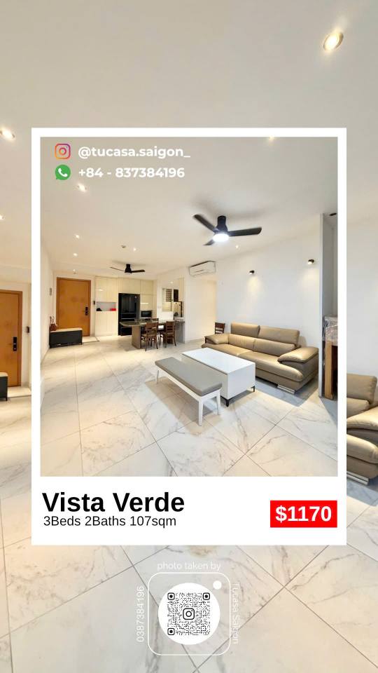 Căn hộ Vista Verde Quận 2 107m² giá 31 triệu - Thiết kế hiện đại, không gian thoáng đãng!