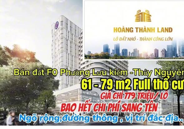Lô đất F0 phường Lưu Kiếm, Thủy Nguyên, Hải Phòng 61m² giá chỉ 779 triệu - Cơ hội đầu tư lý tưởng!