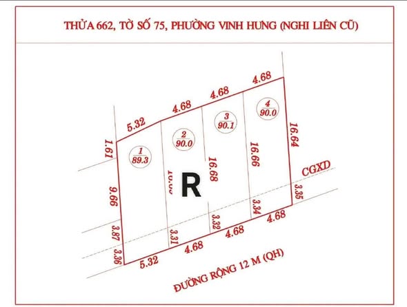 Đất nền Vinh Hưng 90m² giá 1.1 tỷ - Cơ hội đầu tư tuyệt vời!
