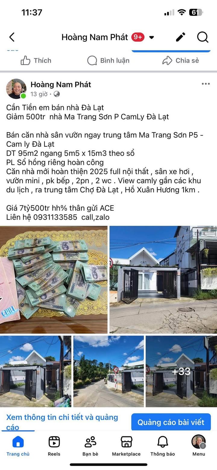 Bán căn villa mini sân vườn 95m² tại Ma Trang Sơn Đà Lạt - Giá chỉ 7.5 tỷ!