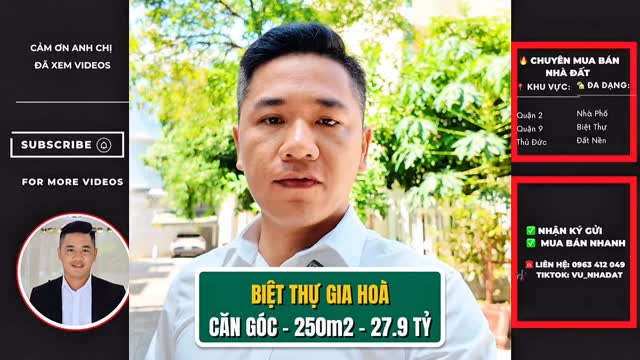 Biệt thự góc KDC Gia Hoà, Phước Long B, Quận 9, 250m² chỉ 27.9 tỷ - Cơ hội vàng cho đầu tư!