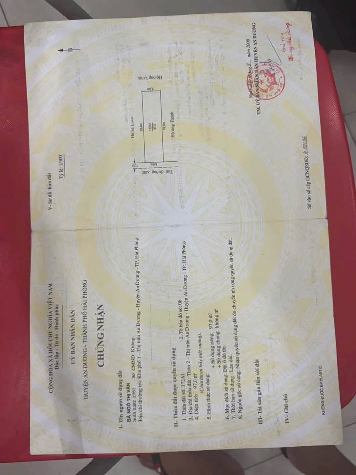 Đất nền lô góc 97m² tổ 2 phường An Dương - Vị trí đắc địa, giá chỉ 3 tỷ!