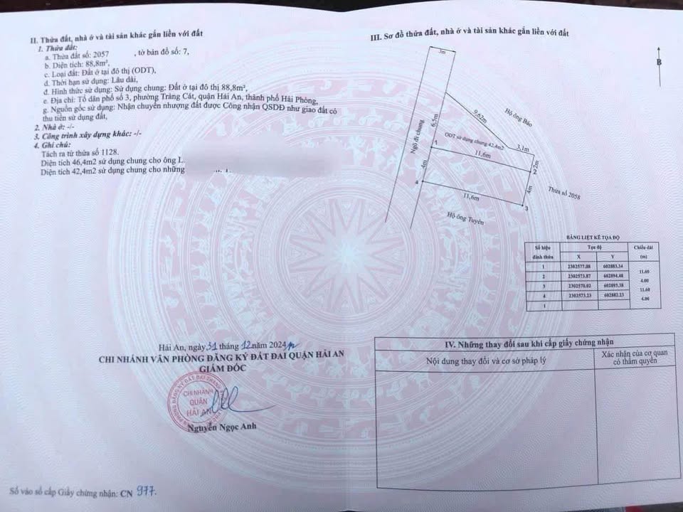 Đất lô góc Cát Linh, Hải Phòng 46m² giá 1.4 tỷ - Cơ hội đầu tư hấp dẫn!