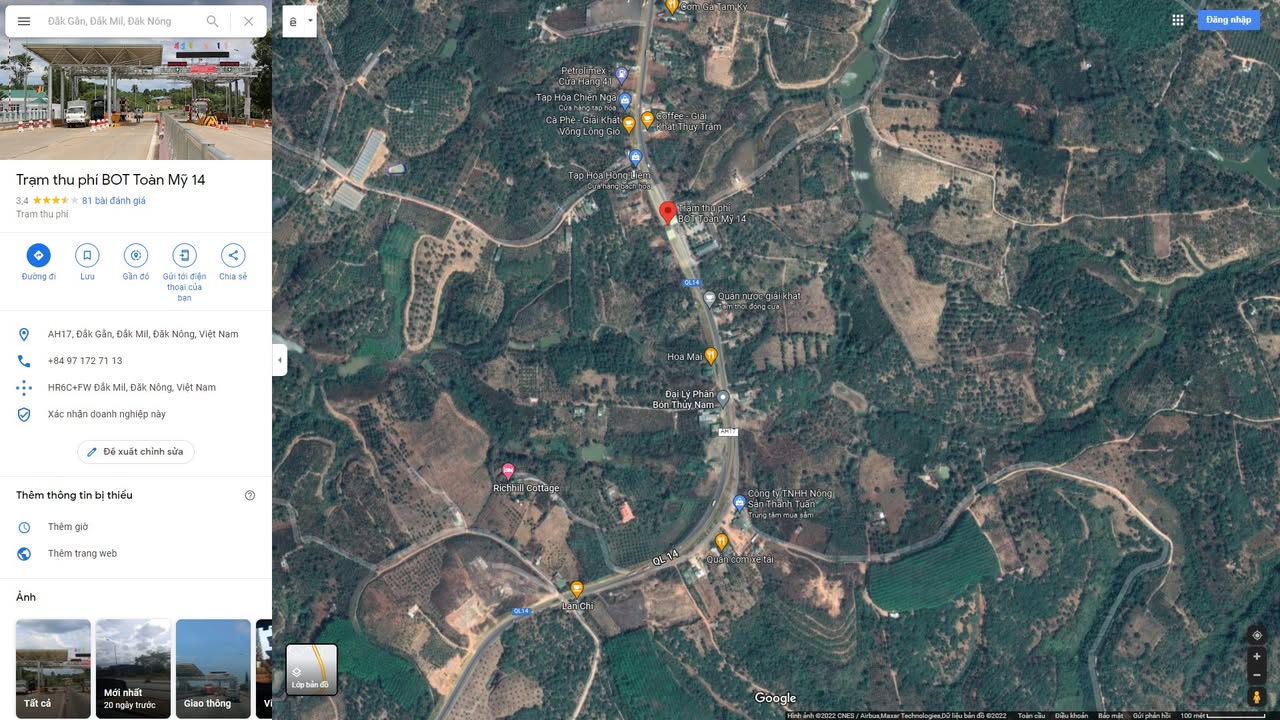 Đất mặt tiền Quốc lộ 14, xã Đắk Gằn, huyện Đắk Mil 1687m² giá 135 tỷ - Thích hợp kinh doanh!