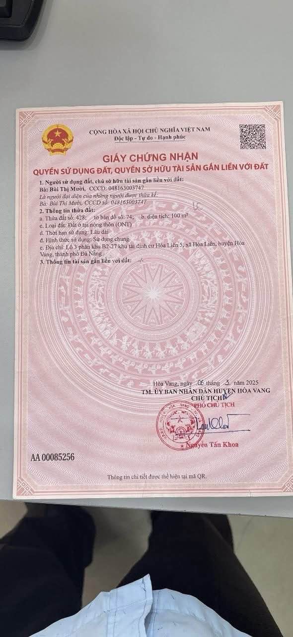 Đất nền Hòa Liên 100m² giá thỏa thuận - Đường rộng 7.5m, vị trí đắc địa!