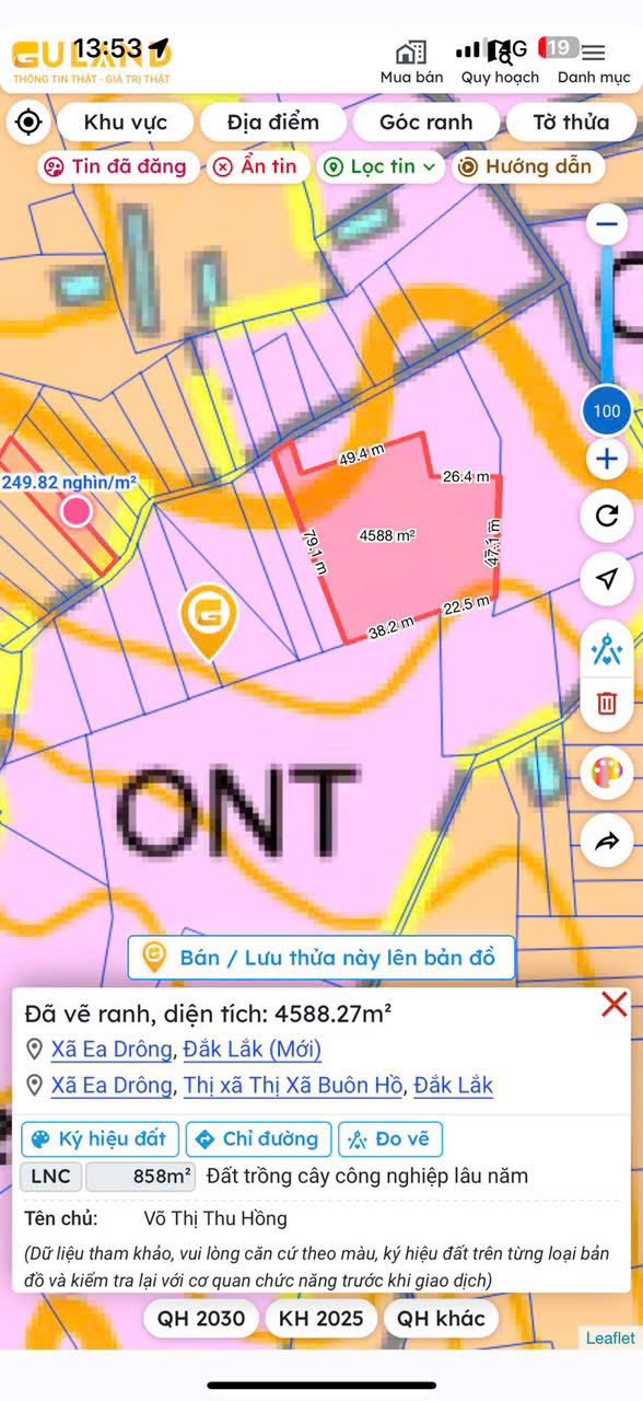 Đất 5 sào Ea Drông, Buôn Hồ giá chỉ 800 triệu - Sổ hồng chính chủ!