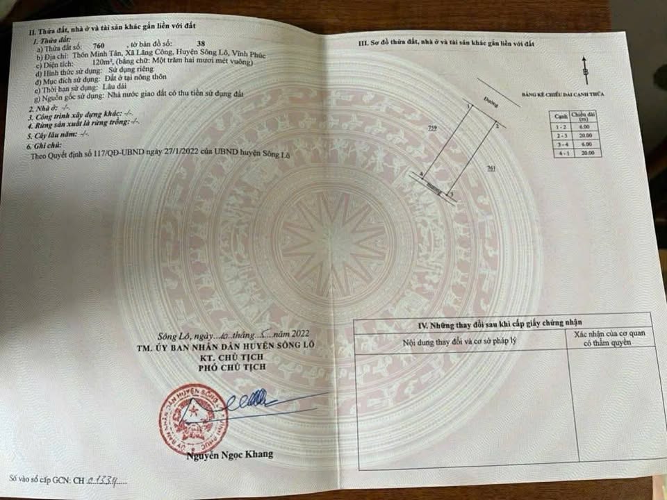 Đất đấu giá xã Yên Lãng 120m² giá thỏa thuận - Sổ đỏ chính chủ!