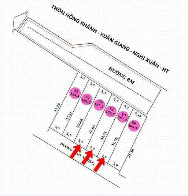 Lô đất thổ cư 184m² tại Hồng Khánh, Nghi Xuân chỉ 700 triệu - Cơ hội đầu tư tuyệt vời!