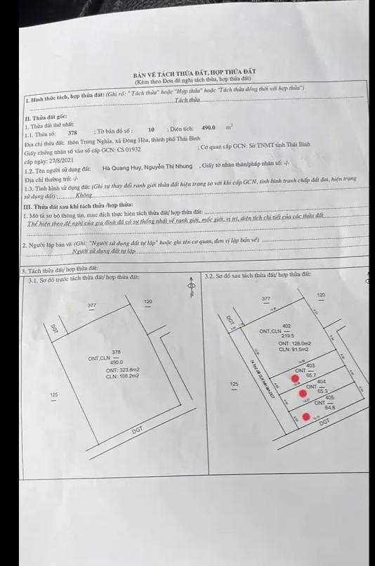 Đất nền Đông Hòa Thái Bình 65m² giá 600 triệu - Đầu tư lý tưởng cho bạn!