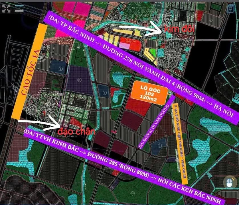 Đất nền Kim Chân Bắc Ninh 203m² giá chỉ 3x triệu - Cơ hội đầu tư tuyệt vời!