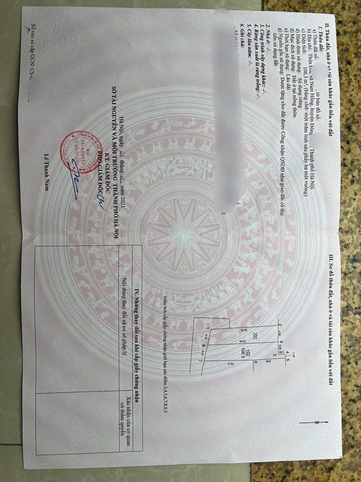 Đất thổ cư Nam Hồng, Đông Anh 106m² - Đầu tư sinh lời ngay!