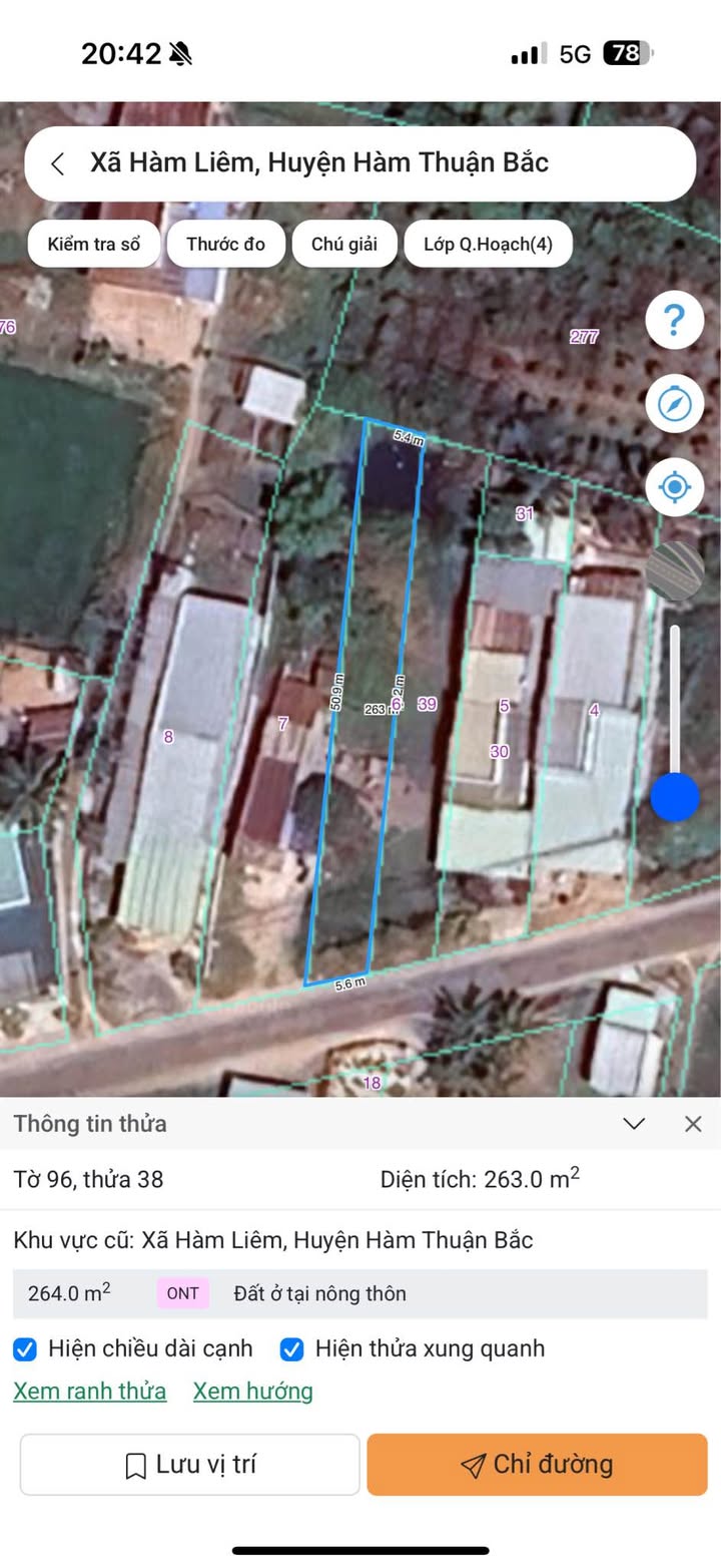 Đất nền 263m² Hàm Liêm giá 499 triệu - Sổ đỏ chính chủ, mặt tiền đẹp!