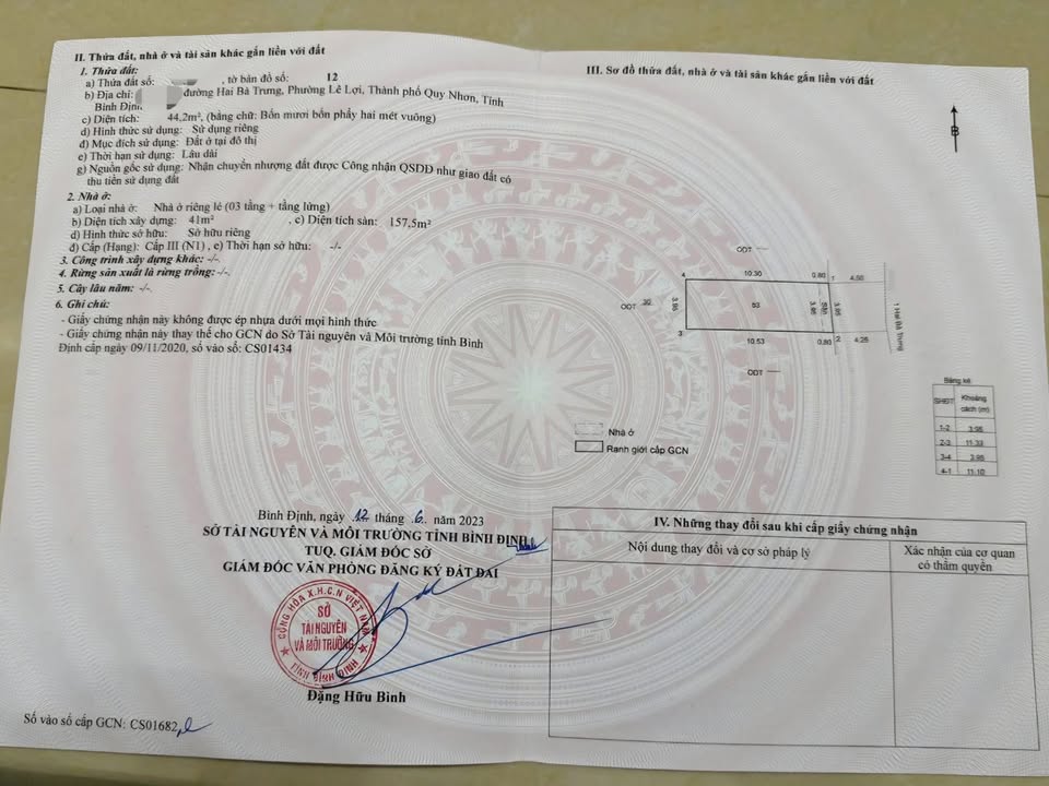 Nhà phố Lê Lợi Quy Nhơn 44,2m² giá 6,5 tỷ - Sổ đỏ chính chủ, gần biển!